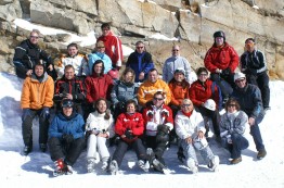 Die SMA Skifahrer-Truppe unterwegs