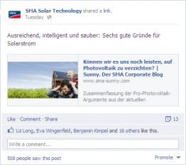 SMA Facebook Post