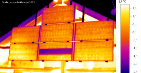 Mit der Rückstromthermographie kann man zum Beispiel kurzgeschlossene Bypassdioden aufspüren