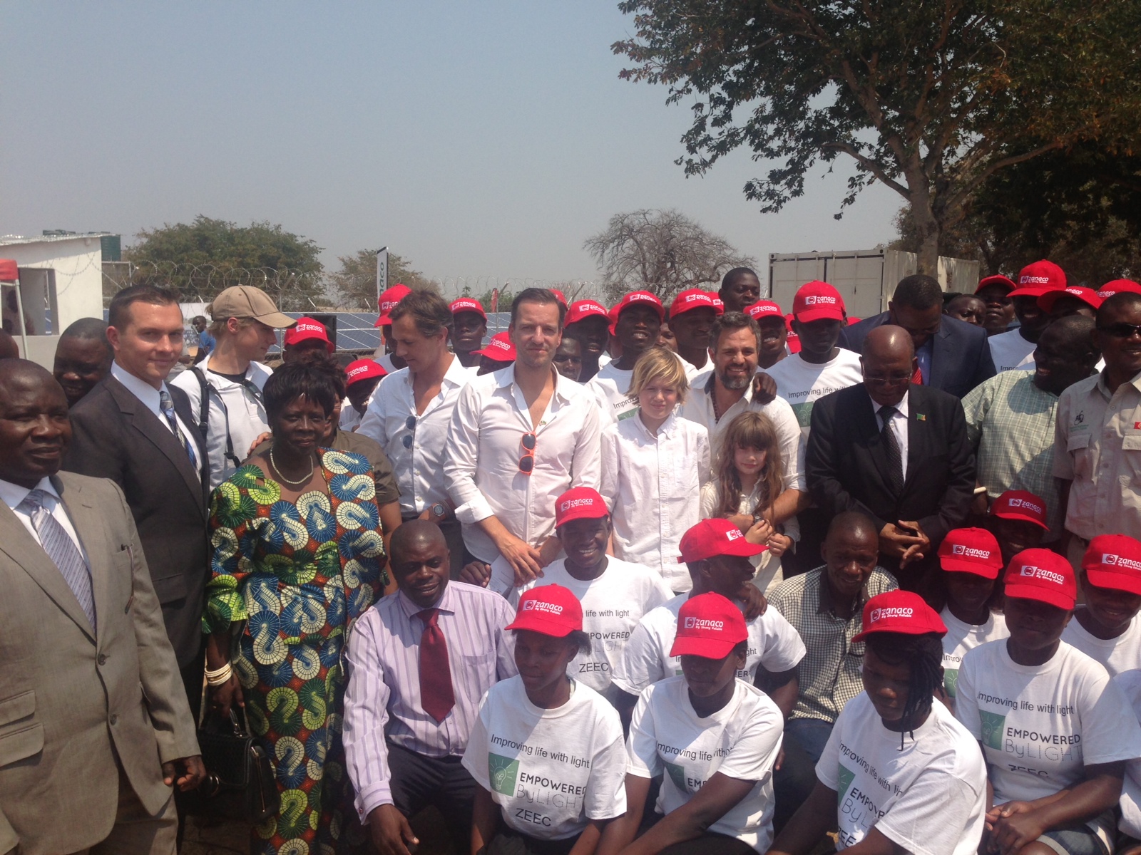 Officials gathered to celebrate the first solar powered high school in Africa. 