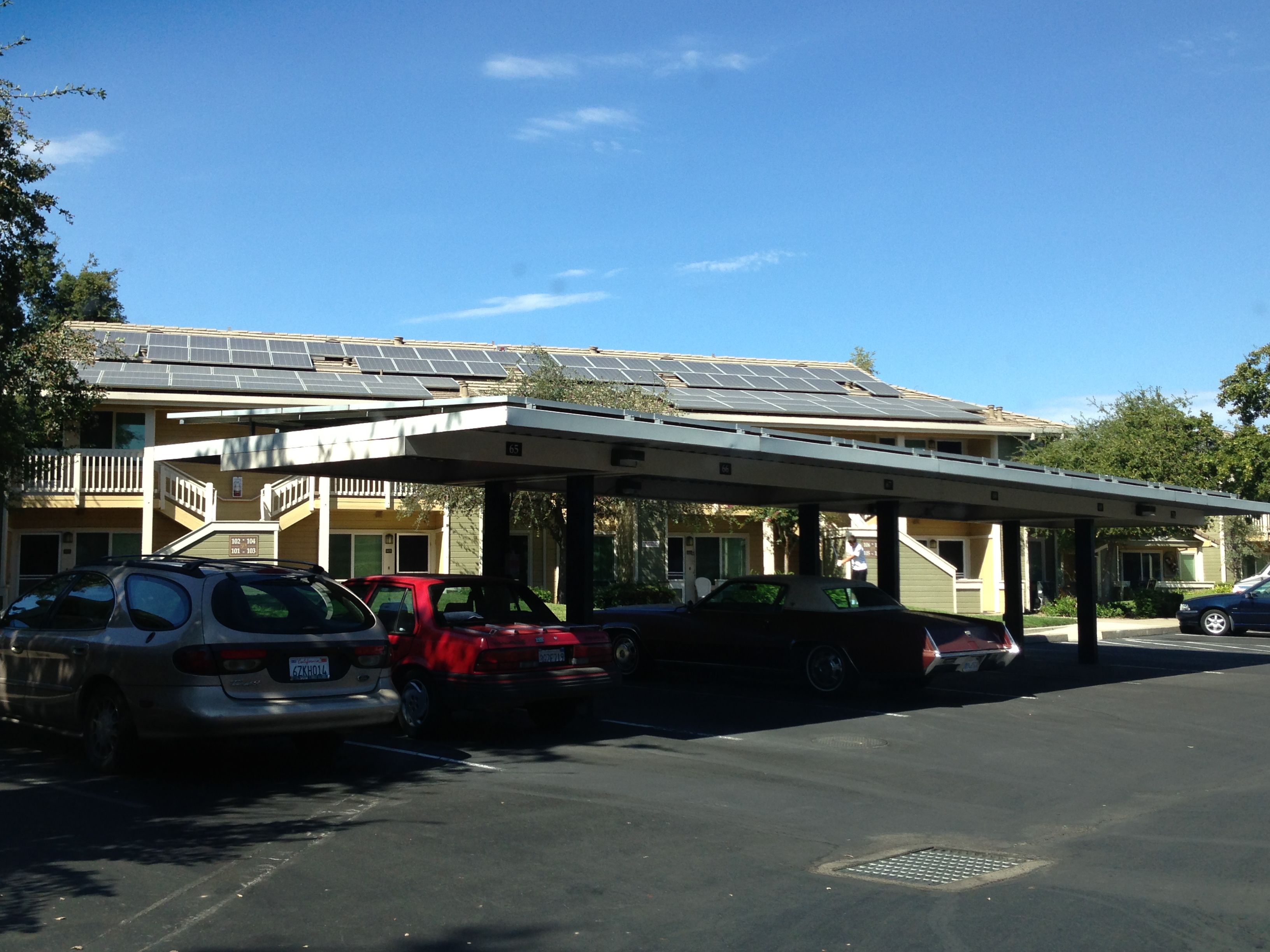 Beutler Corp. installed solar using a decentralized PV design concept across rooftops and carports. 