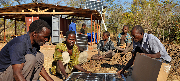 Solare Dorfstromversorgung in Malawi