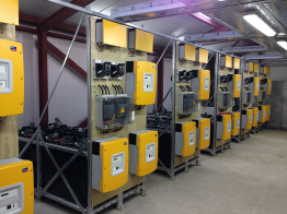 118 Sunny Island inverters control the off-grid system. 118 Sunny Island inverters control the off-grid system.