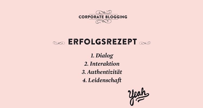 Erfolgsrezept für Corporate Blogs
