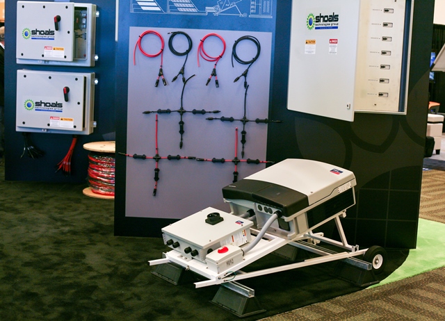 Shoals' Sunny Tripower mounting system was proudly on display for show attendees.