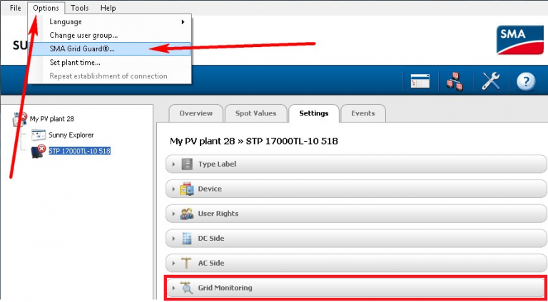 Service Tip: How to change grid parameters for SMA inverters in Sunny ...