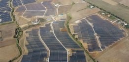 The solar power plants in Montalto di Castro, Italy