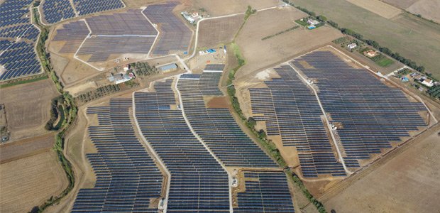 The solar power plants in Montalto di Castro, Italy