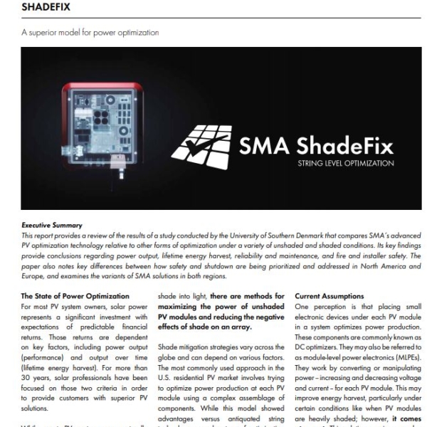 ShadeFix Optimization