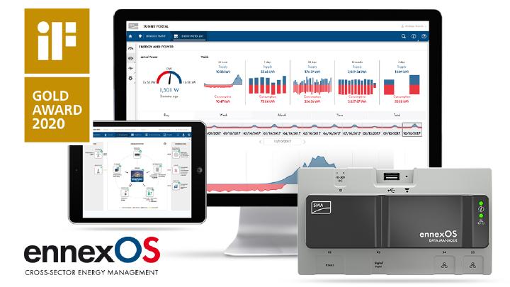 SMAの電力管理IoTプラットフォームennexOSが、サービスデザインとユーザーの使用感で、iFデザイン賞の金賞を受賞