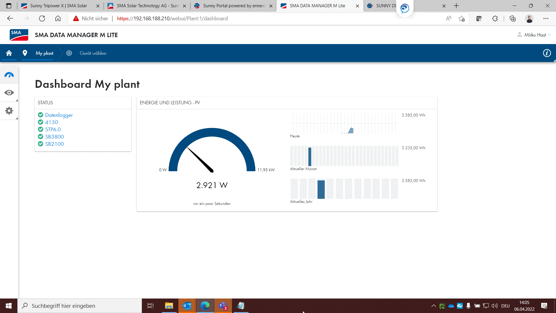 Data Manager M Lite Dashboard