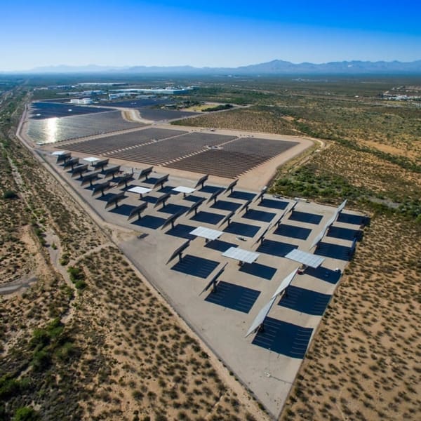 Solar farm view at University of Arizona