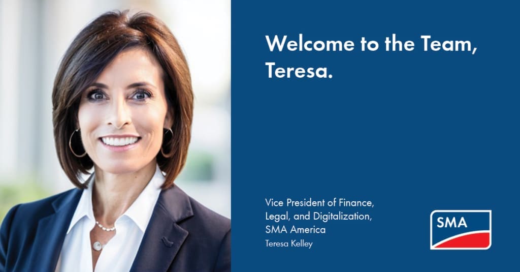 SMA America Welcomes Teresa Kelley as New Vice President of Finance, Legal, and Digitalization SMA America Vice President of Finance, Legal, and Digitalization