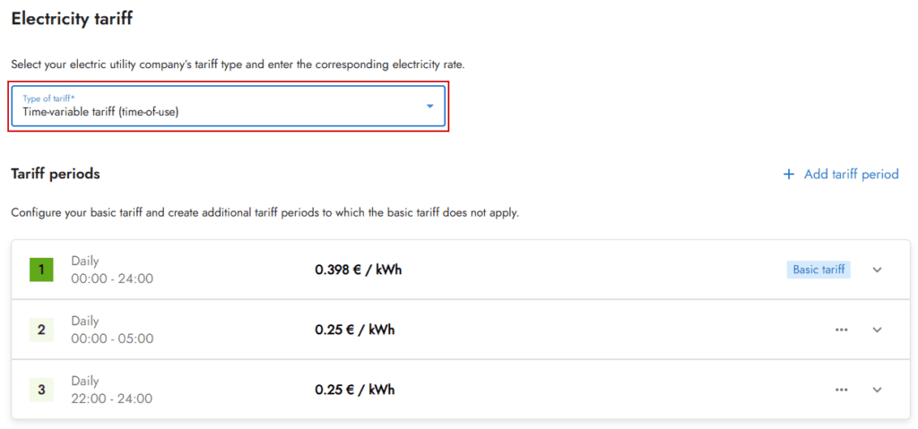 Time-of-Use Stromtarif